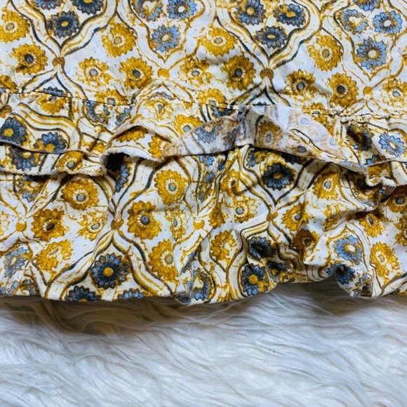 Patrick Robinson for Target V-neck Vintage Print Dress Ruffled Hem Size Large - Picture 5 of 13